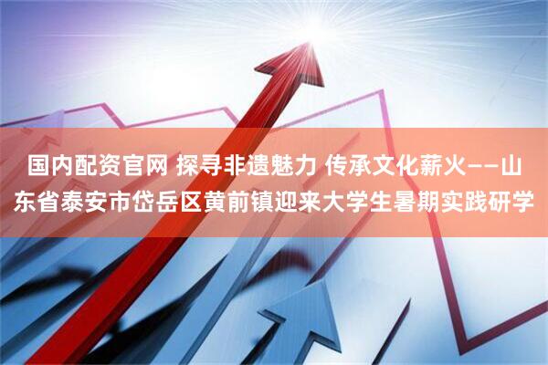 国内配资官网 探寻非遗魅力 传承文化薪火——山东省泰安市岱岳区黄前镇迎来大学生暑期实践研学